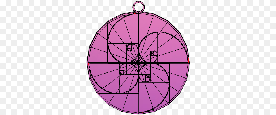 Fibonacci Spiral Pendant Mod 4 Spirals And Base Circle, Sphere, Chandelier, Lamp, Art Free Png Download