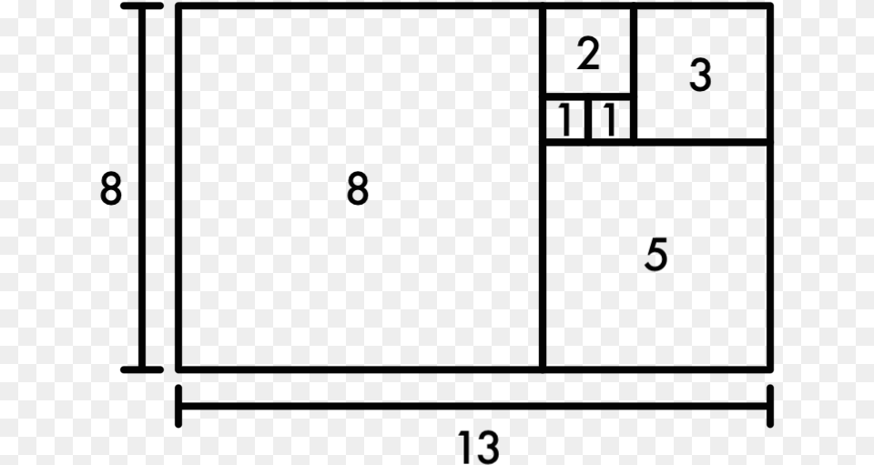 Fibonacci Squares Dimensions Cropped Fibonacci Rectangle, Diagram Free Transparent Png
