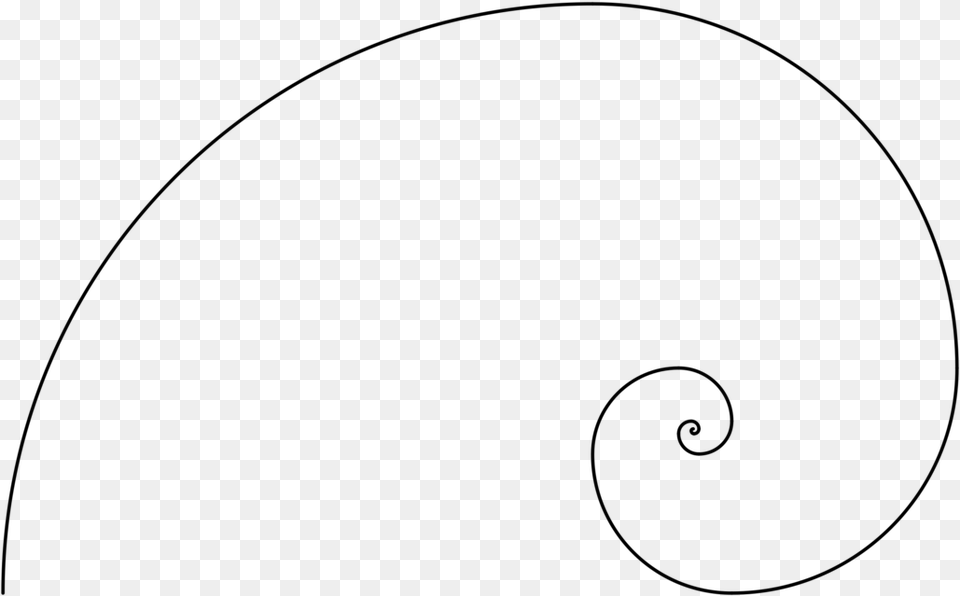 Fibonacci Vector Spiral Circle, Gray Free Png Download