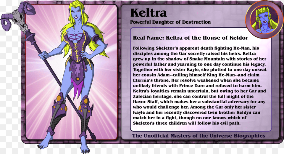 Fic Gbagok39s Unnofficial Motu Fan Character Bios He Man And The Masters Of The Universe 2002 Keltra, Book, Comics, Publication, Adult Free Png