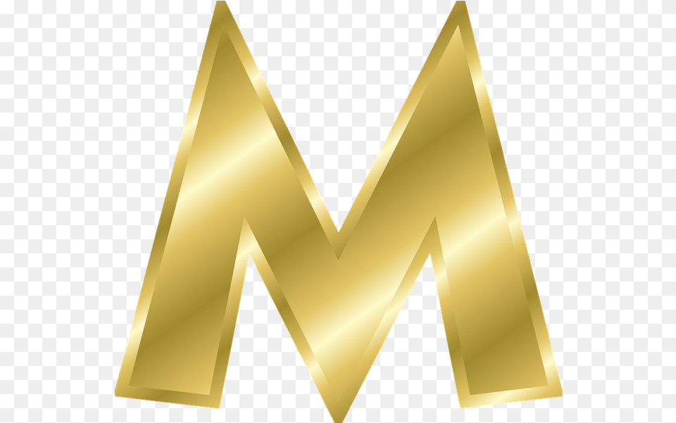 Ficheiro M Letter M Gold, Lighting Free Png Download