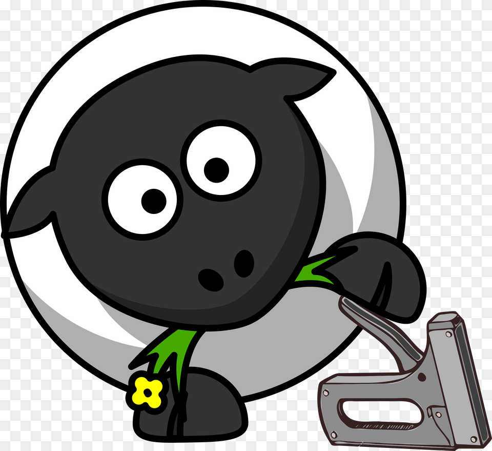 Fictional Characterartworksmile Sheep With A Staple Gun Free Png