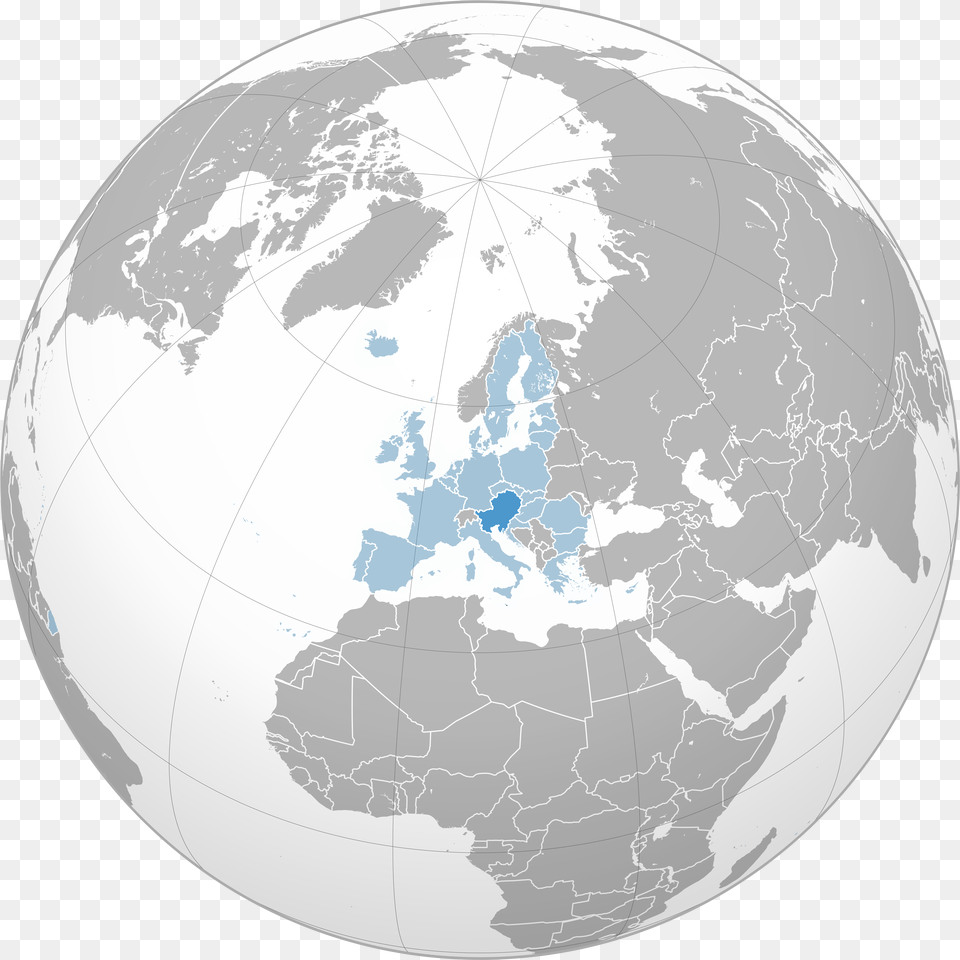 Fictional Map Of Austria Within The Eu, Astronomy, Outer Space, Planet, Globe Free Png