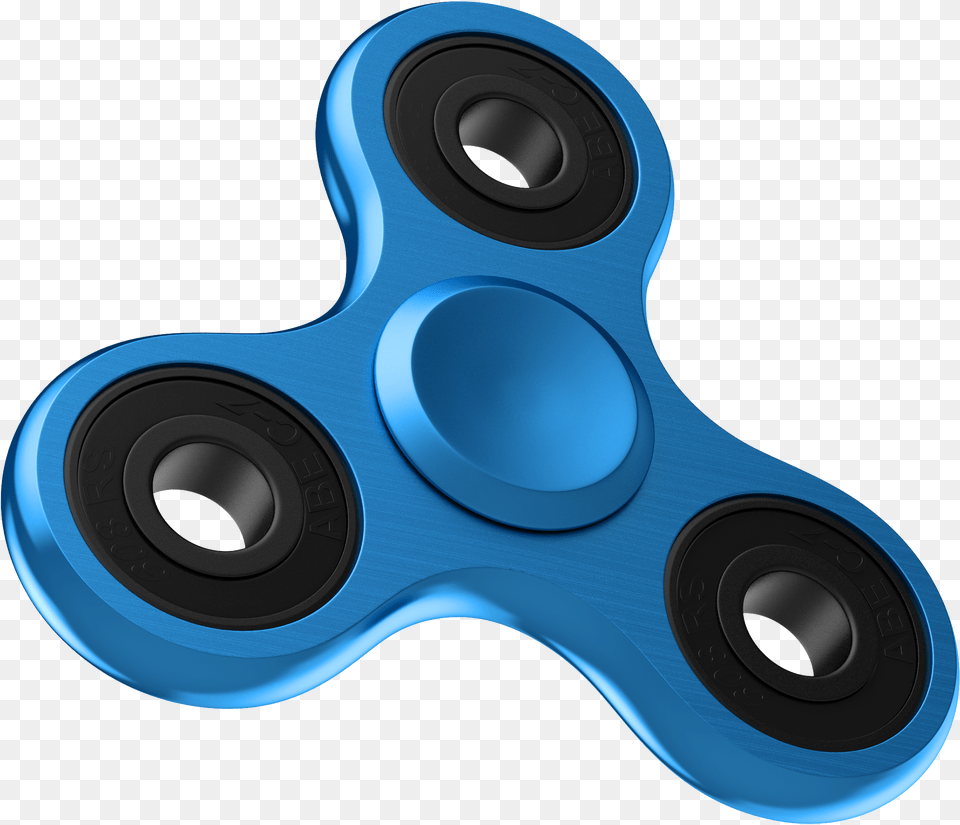 Fidget Spinner Alloy Blue 360 Focus Toy Tri Fidget Spinner, Electronics, Disk Free Transparent Png