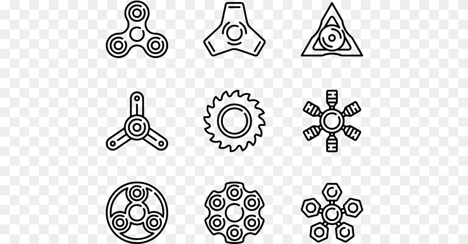 Fidget Spinner Event Icon Vector, Gray Free Png Download