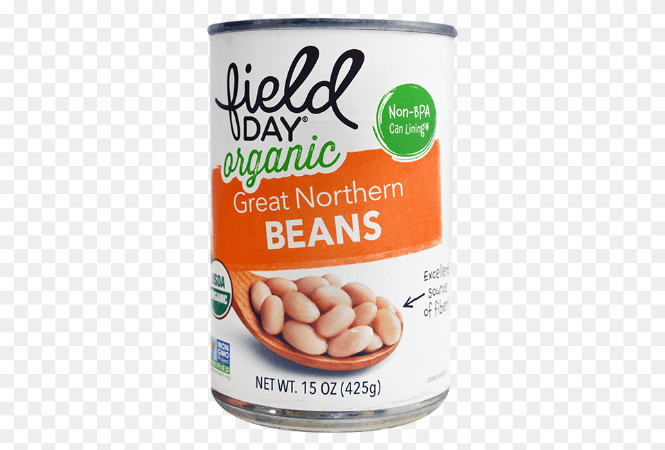 Field Day Beans Great Northern Organic Canned Food, Tin, Can, Aluminium, Produce Free Png Download