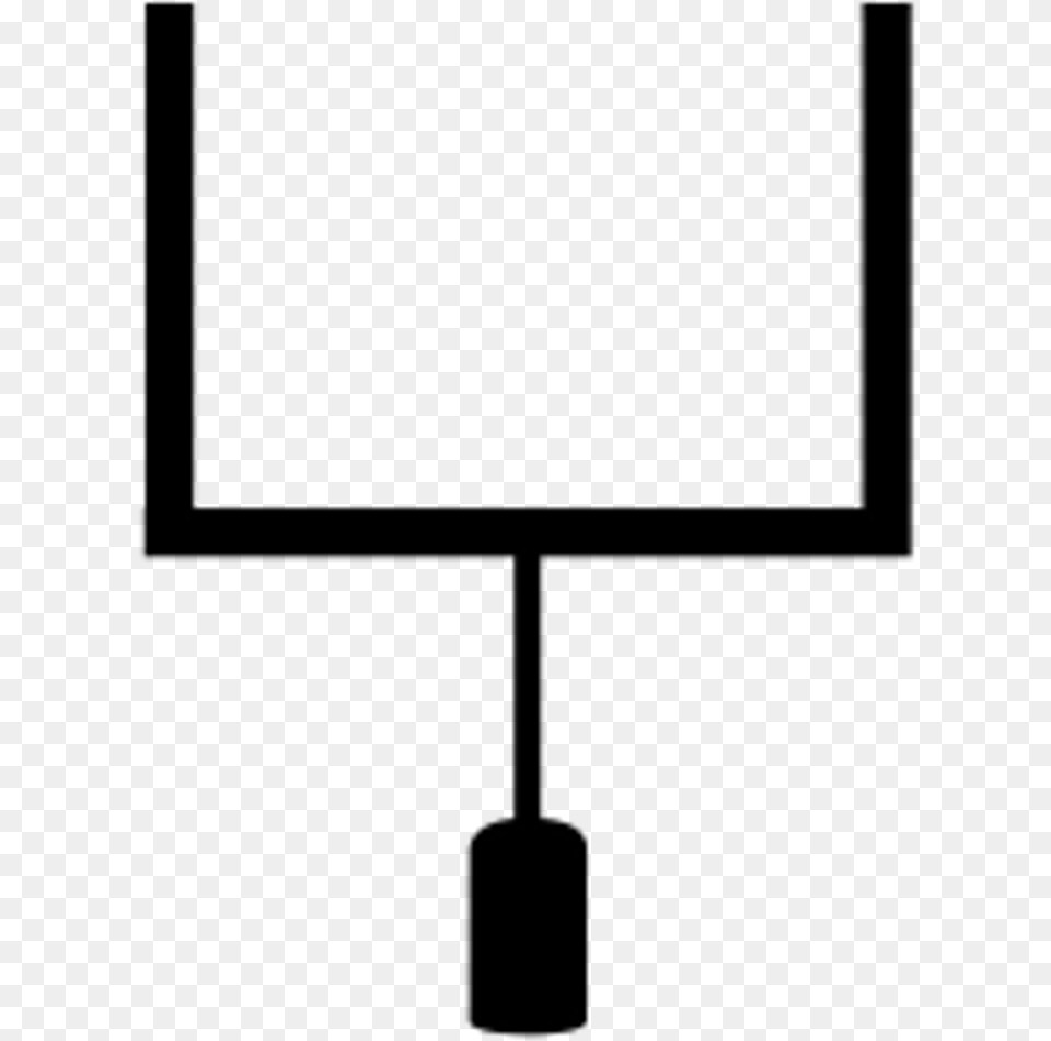 Field Goal Post Vector Clipart, Gray Png