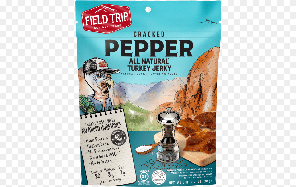 Field Trip Jerky Cracked Pepper, Advertisement, Poster, Book, Publication Png Image
