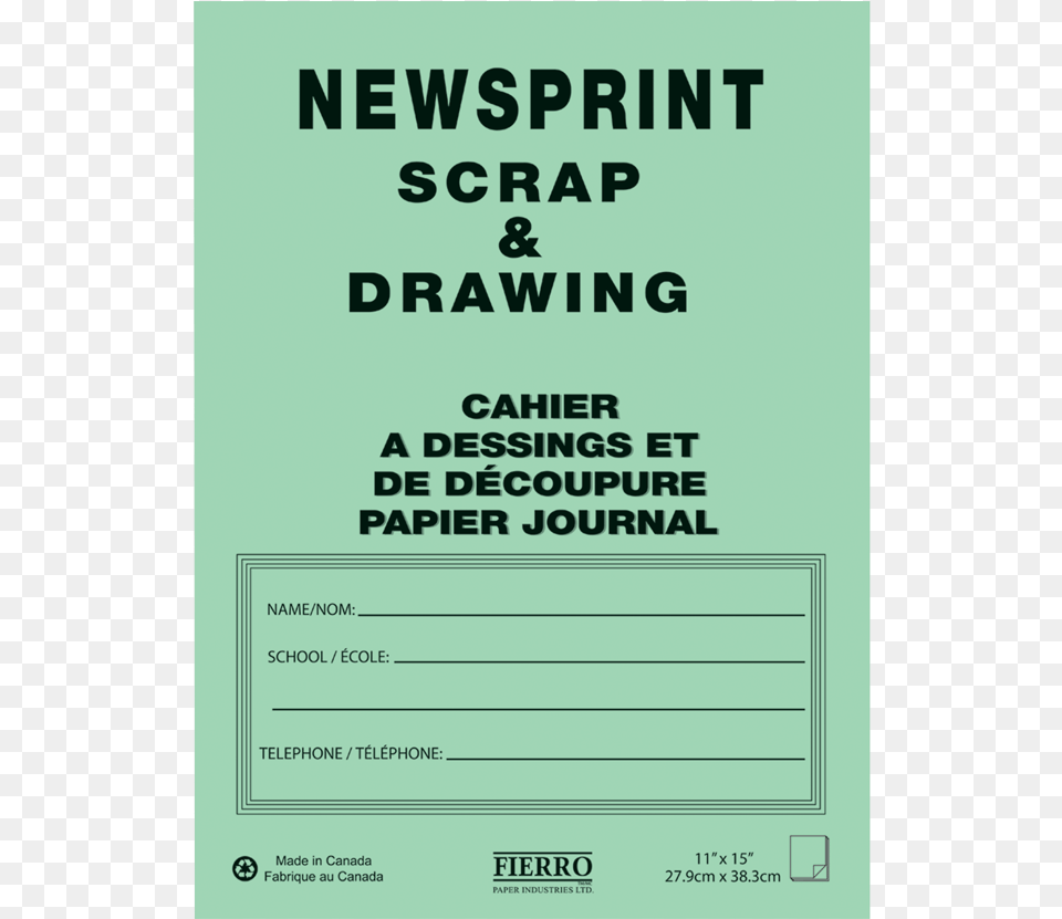 Fierro Newsprint Scrap Amp Drawing Book Newsprint, Advertisement, Poster, Text Free Png