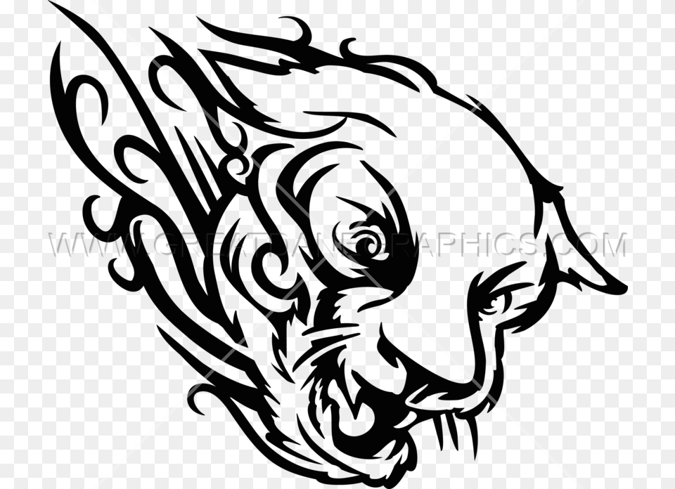 Fiery Cat Head Production Ready Artwork For T Shirt Printing, Art, Graphics, Bow, Weapon Png Image