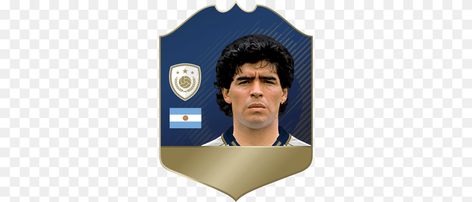 Fifa 18 Icon Diego Maradona Fut Card Fifa 18 Icon Card, Adult, Person, Man, Male Free Png Download