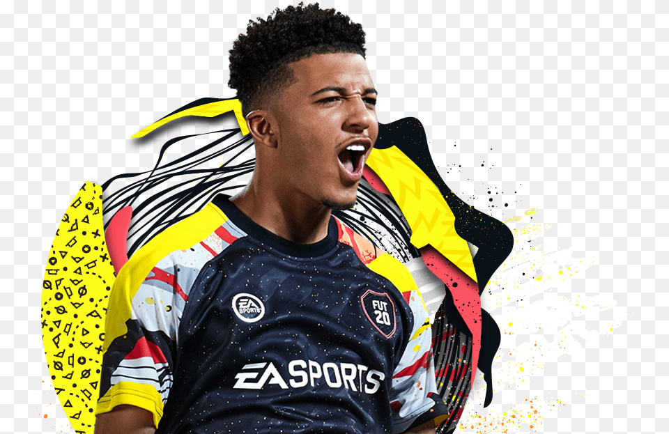 Fifa 20 Jadon Sancho, Face, Head, Person, Adult Free Png Download