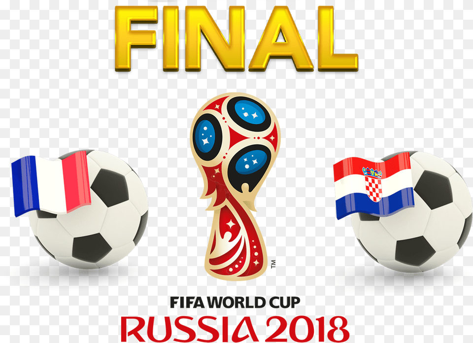 Fifa World Cup 2018 Final Match France Vs Croatia World Cup 2018 Final France Vs Croatia, Ball, Football, Soccer, Soccer Ball Free Png Download