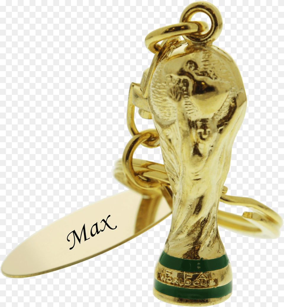 Fifa World Cup Keyring Fifa World Cup Keychain, Gold, Trophy, Smoke Pipe Png Image