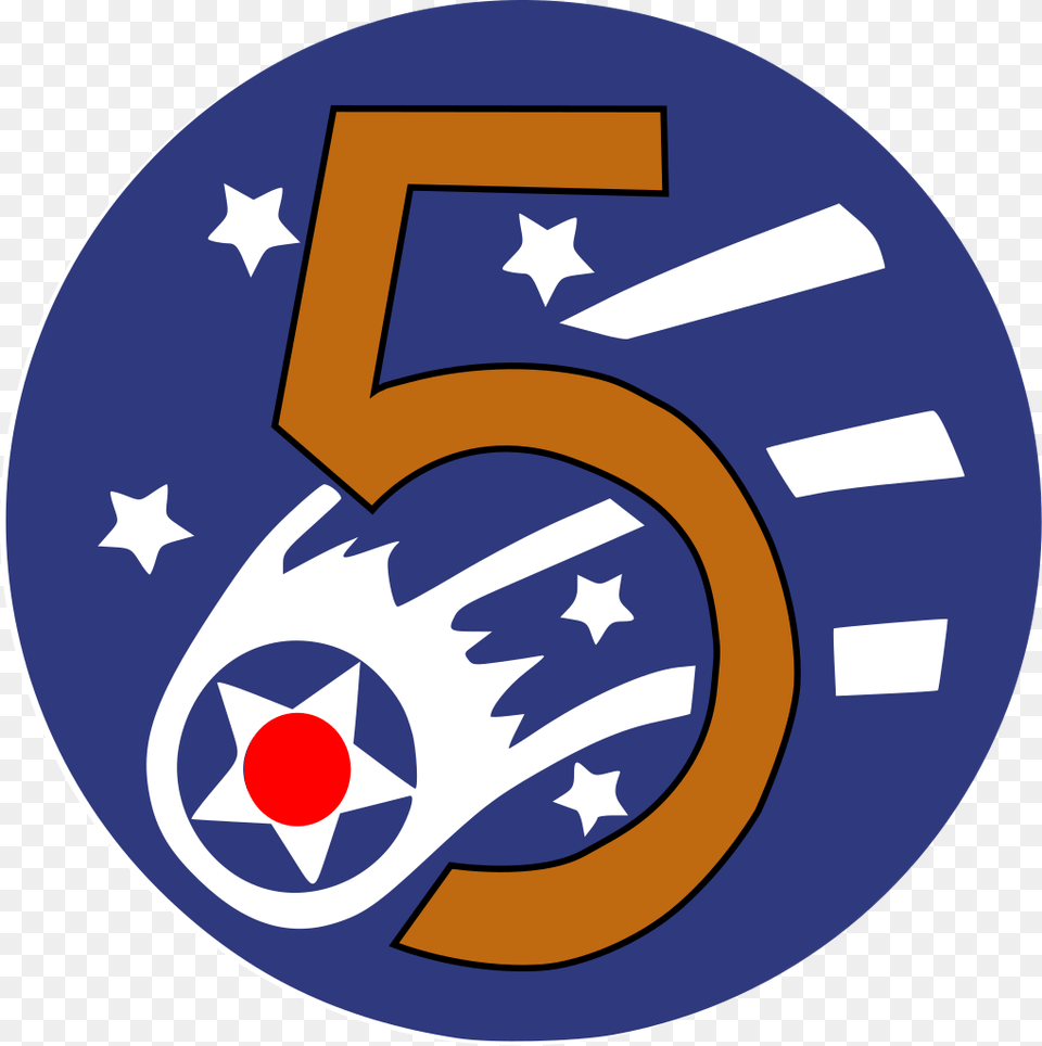Fifth Air Force Emblem World War Iisvg 5th Usaaf, Symbol, Number, Text Png Image