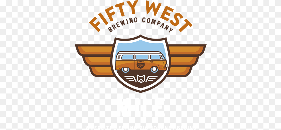 Fifty West Mile Skyline Chili Logo, Badge, Symbol, Bulldozer, Machine Free Transparent Png