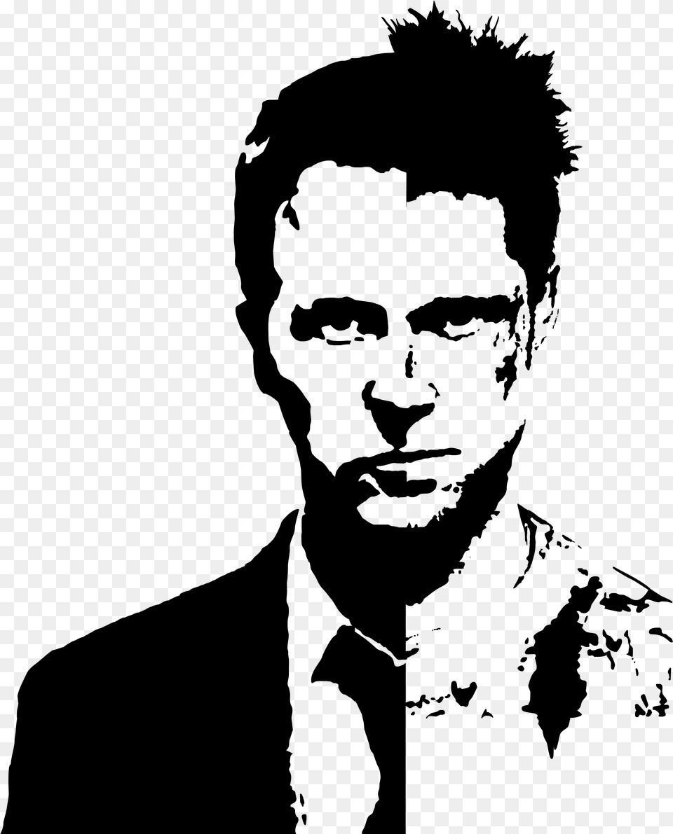 Fight Club Google Search Fight Club Black And White, Gray Png Image