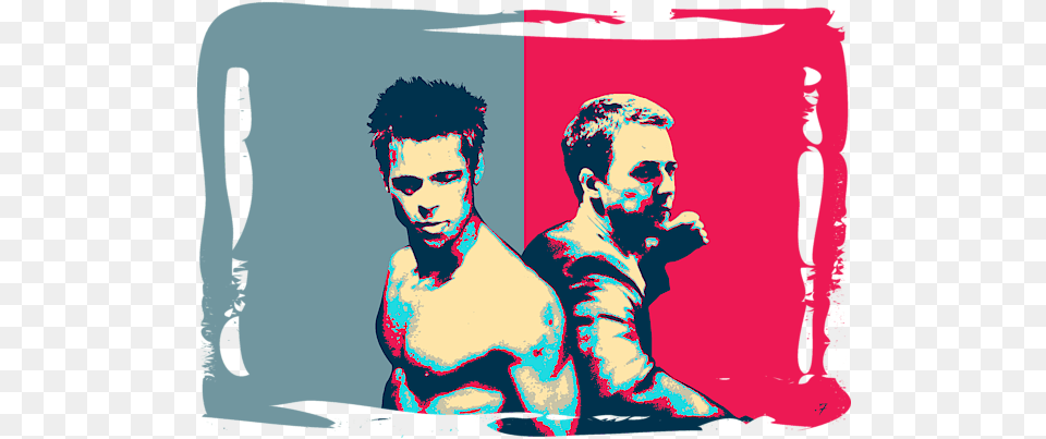 Fight Club Poster, Art, Adult, Man, Male Png
