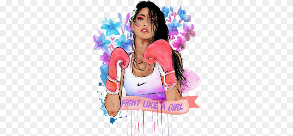 Fight Like A Girl Drawing, Person, Clothing, Costume, Purple Free Transparent Png