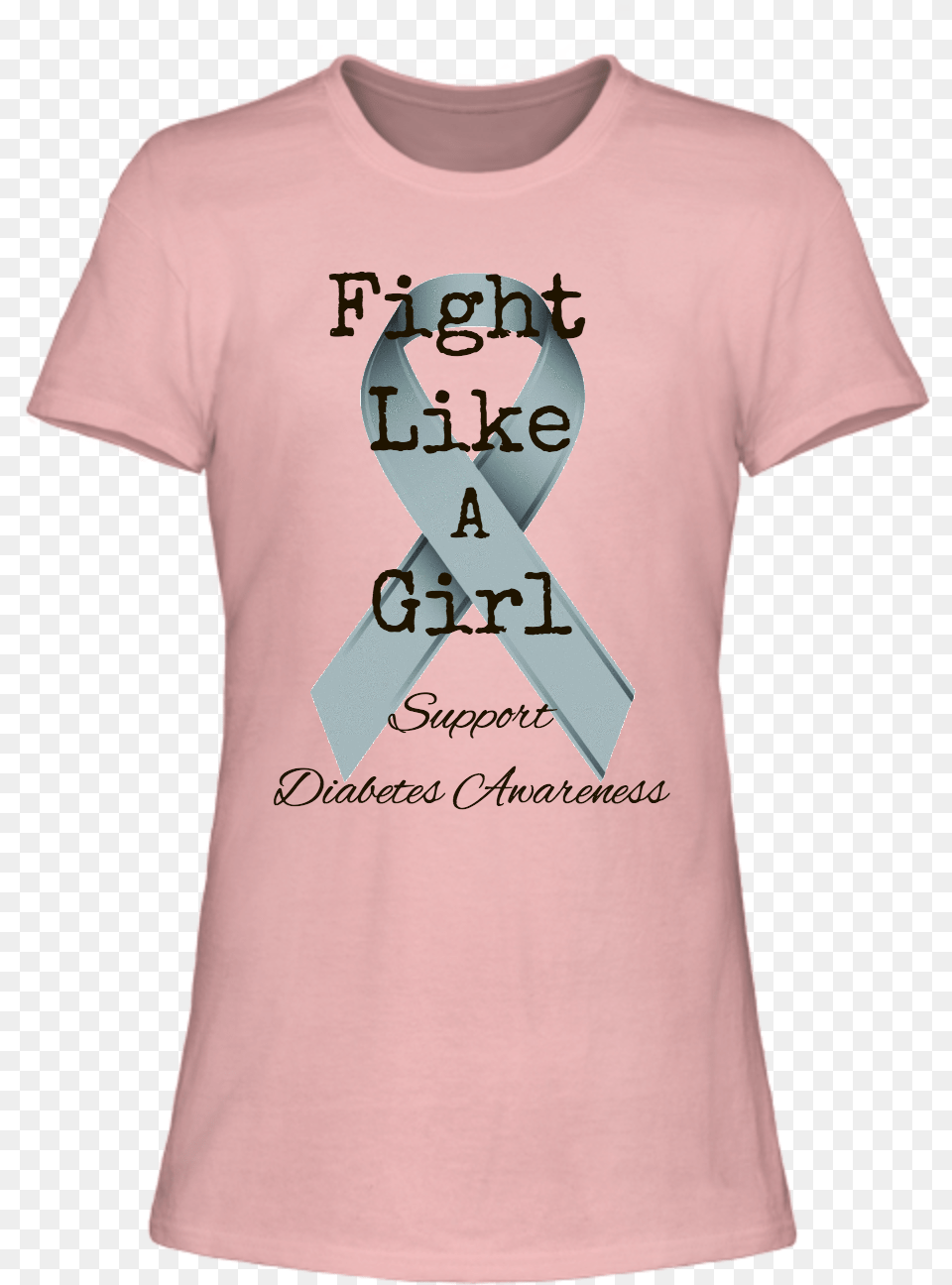 Fight Like A Girl For Diabetes Ladies Tee Runs Small 3drose I Came In Like A Wrecking Ball Black Letters, Clothing, T-shirt, Shirt, Formal Wear Png