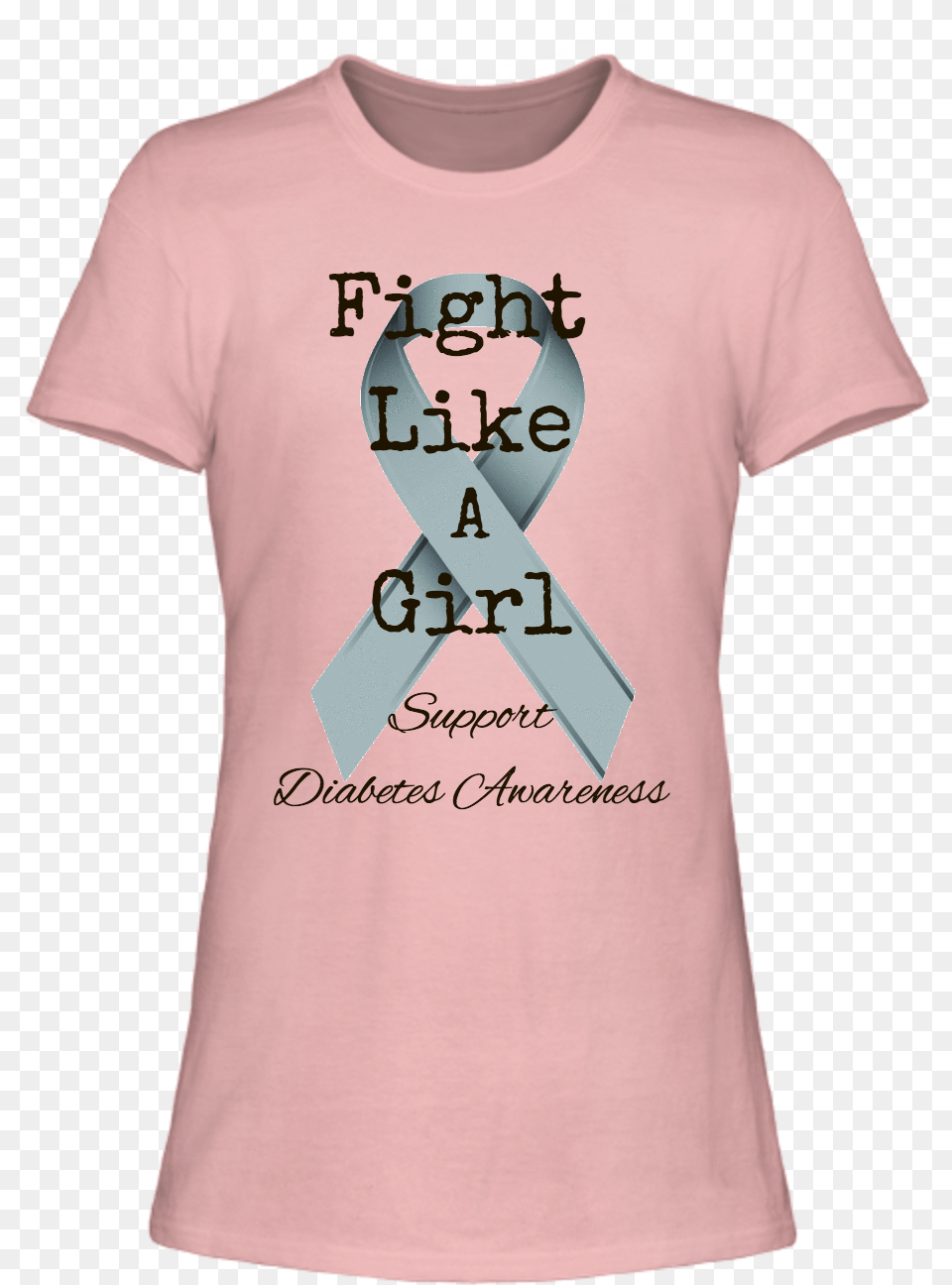 Fight Like A Girl For Diabetes Ladies Tee Runs Small Cartoon, Clothing, T-shirt, Shirt, Formal Wear Free Transparent Png