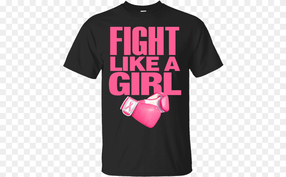 Fight Like A Girl Pink Boxing Gloves Breast Cancer Legends Are Born On December, Clothing, T-shirt, Glove Png