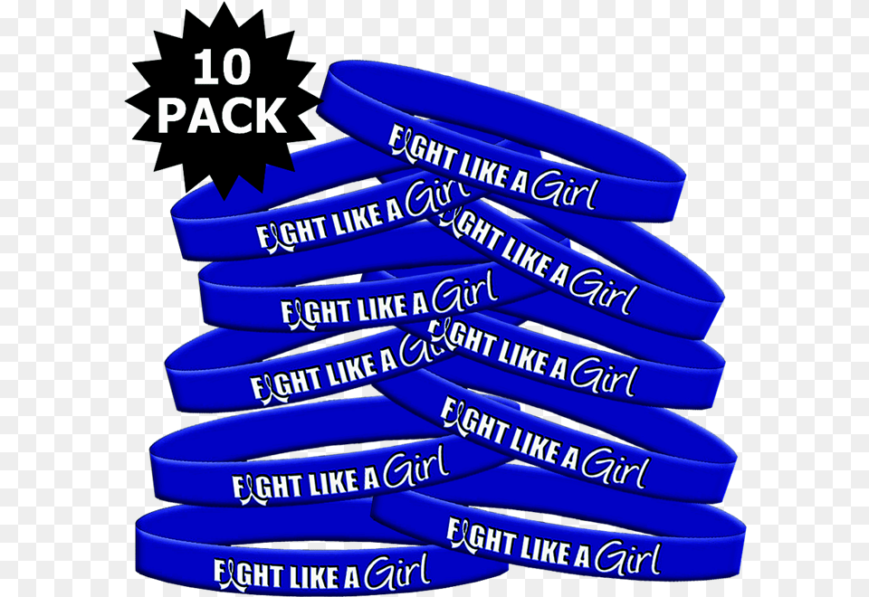 Fight Like A Girl Wristband Bracelets In Blue For Colon, Clothing, Footwear, Shoe Free Png
