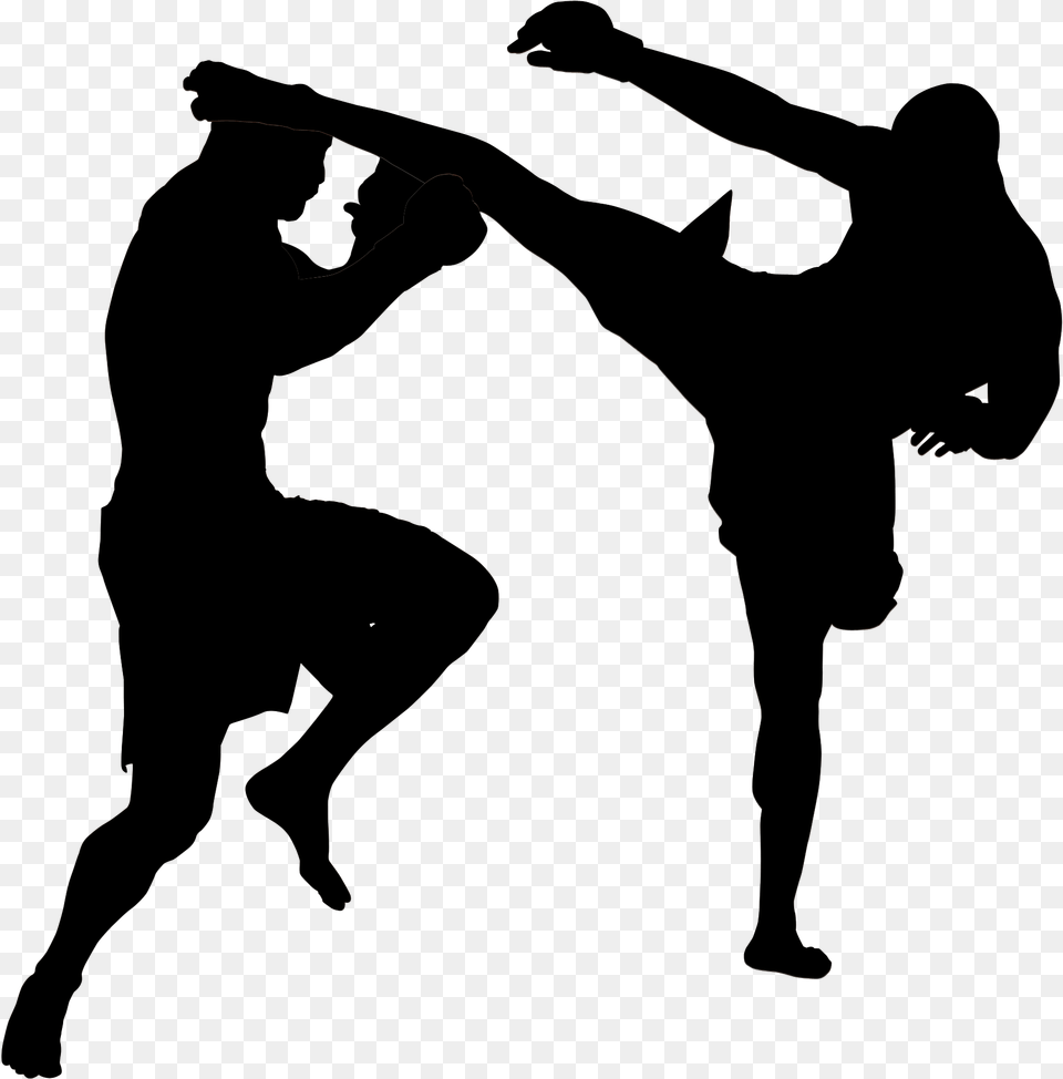 Fight Sticker, Silhouette, Person Free Png Download