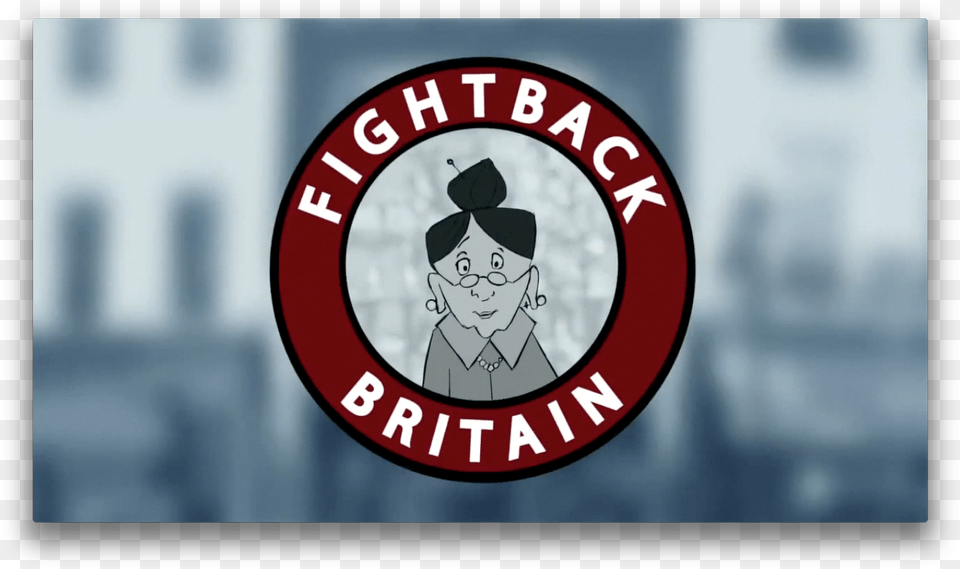 Fightback Britain Tv Series Titles Animation Label, Logo, Person, Face, Head Free Png