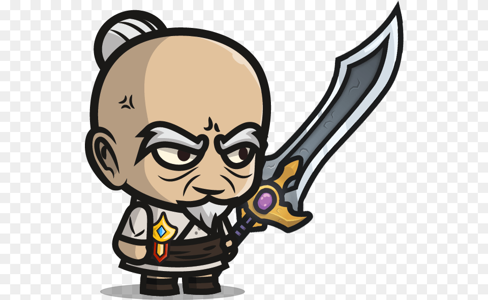 Fighter Chibi, Sword, Weapon, Baby, Person Png
