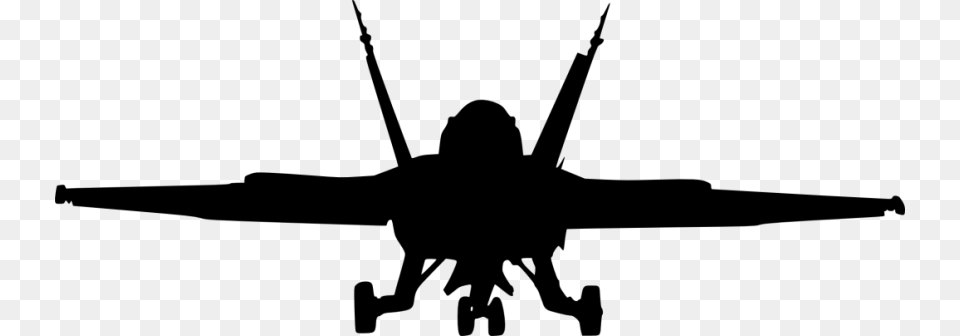 Fighter Plane Front View Silhouette Images Plane Front Silhuete, Aircraft, Vehicle, Transportation, Airplane Free Png Download