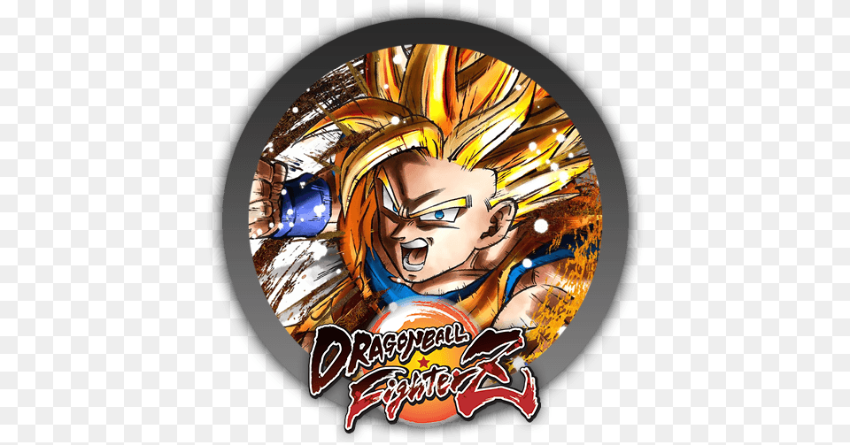 Fighterz Logo Dragon Ball Fighterz Icon, Book, Comics, Publication, Adult Free Png Download