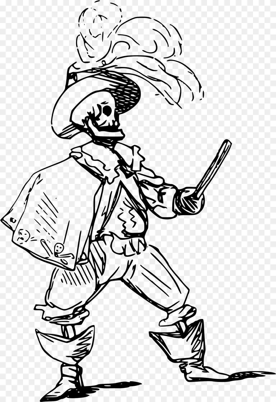 Fighting Skeleton Clip Arts Non Human Pirates, Gray Png