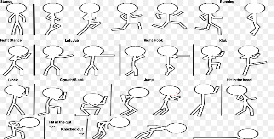 Fighting Stance Animation Stickman, Cutlery, Fungus, Plant, Stencil Free Png