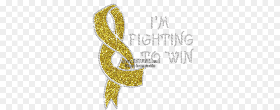 Fighting To Win With Yellow Ribbon Iron On Glitter Emblem, Text, Animal, Reptile, Snake Free Transparent Png