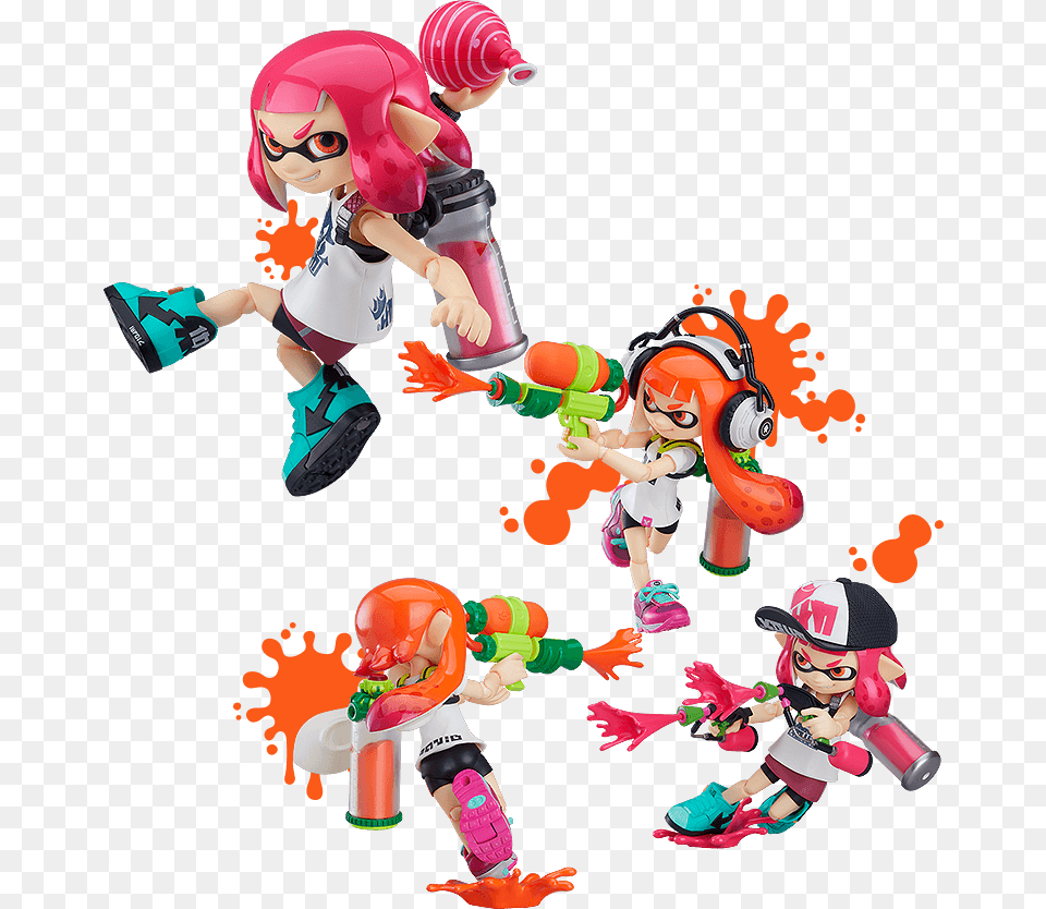 Figma Splatoon Girl Action Figure Good Smile Company, Baby, Person, Face, Head Free Png Download