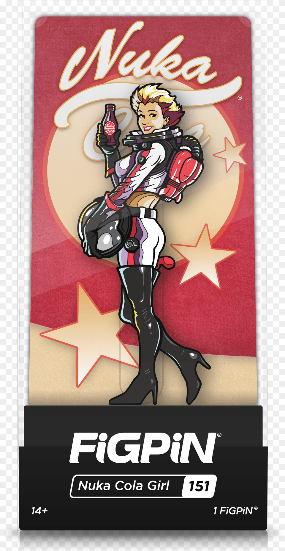 Figpin Fallout Nuka Cola Girl, Advertisement, Poster, Person, Book Png