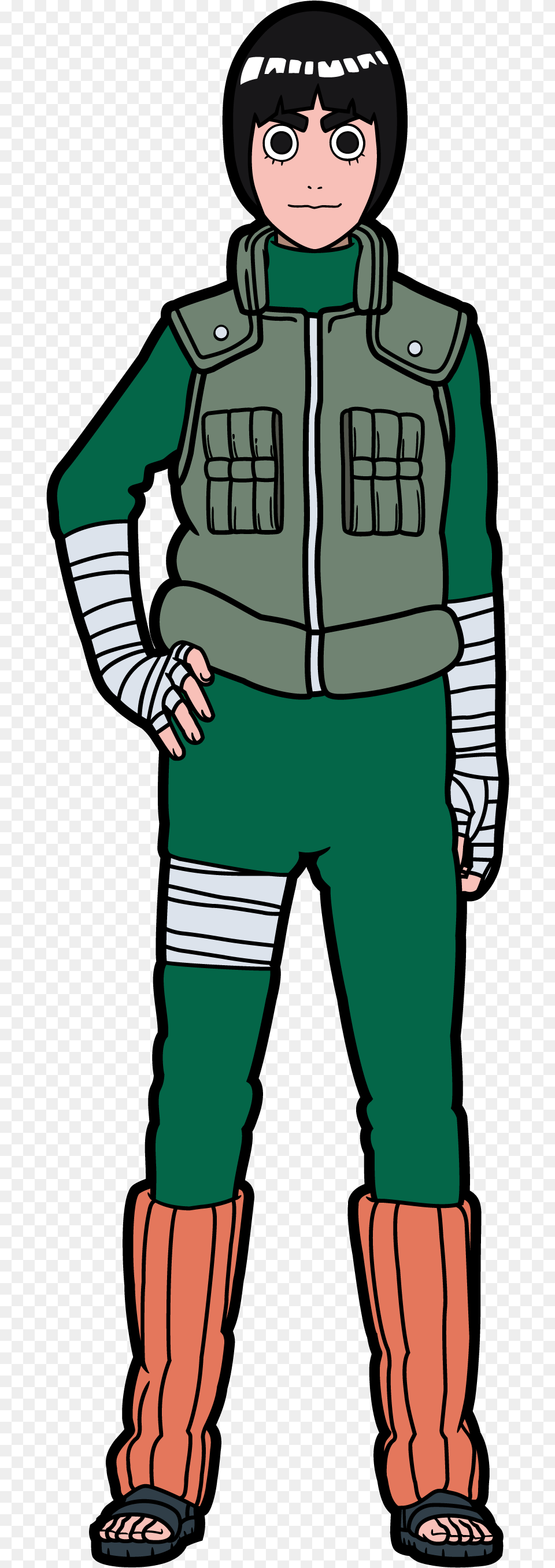 Figpin Rock Lee, Clothing, Pants, Person, Head Png Image