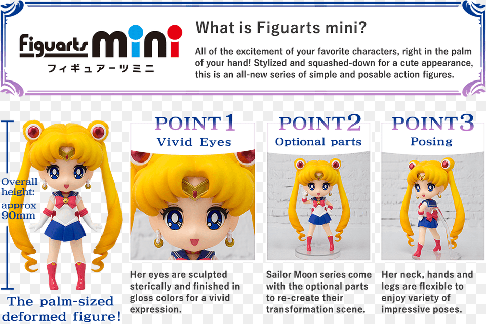 Figuarts Mini Sailor Moon, Book, Comics, Doll, Publication Free Png