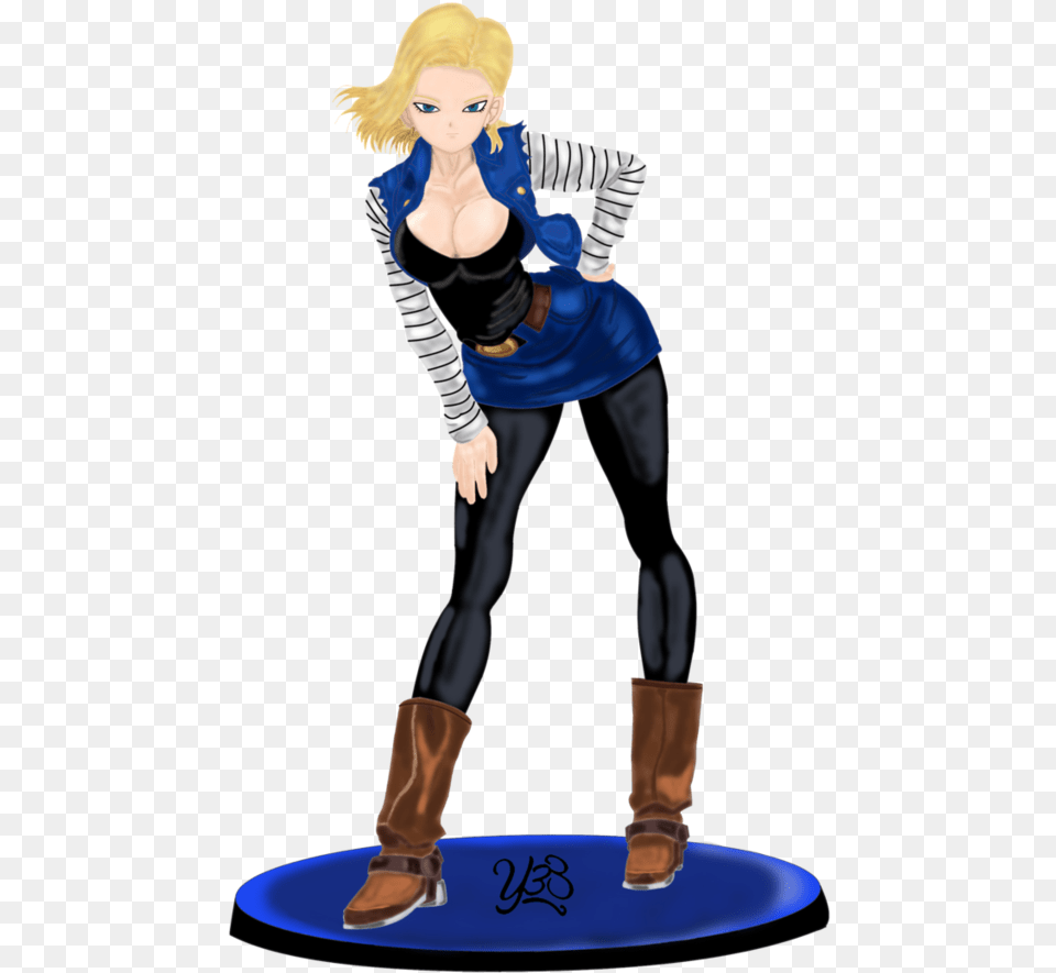 Figuras De Androide 18 Download C18 Statue, Sleeve, Clothing, Long Sleeve, Adult Png