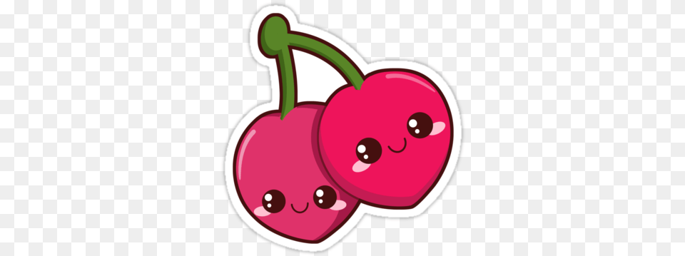 Figuras Kawaii Kawaii Cherry, Food, Fruit, Plant, Produce Free Transparent Png