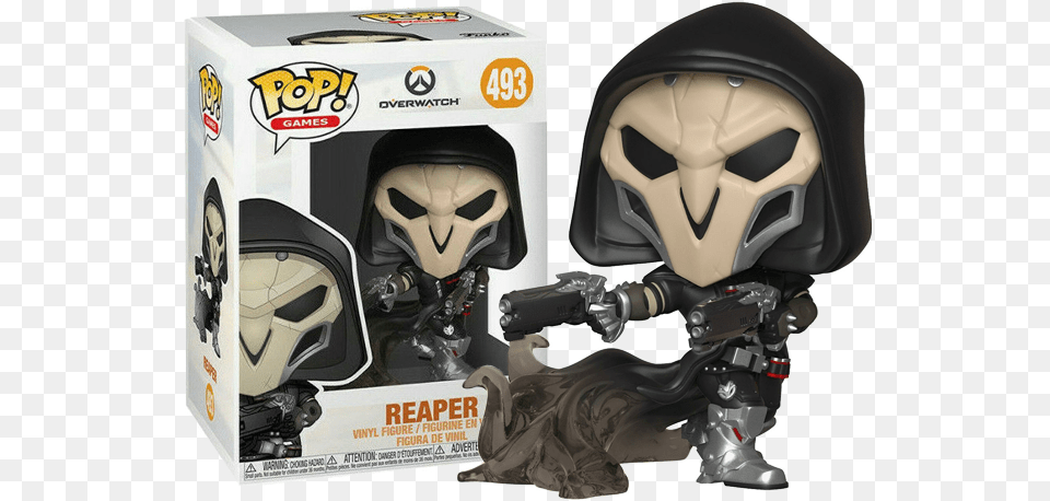 Figure Funko Pop Reaper Wraith Reaper Overwatch Pop Wraith, Helmet, Crash Helmet, Person Png
