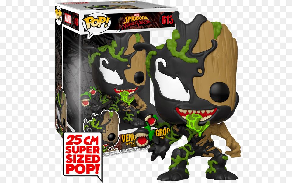 Figure Funko Pop Venom Baby Groot Venomized Groot 10 Inch, Book, Comics, Publication Free Png