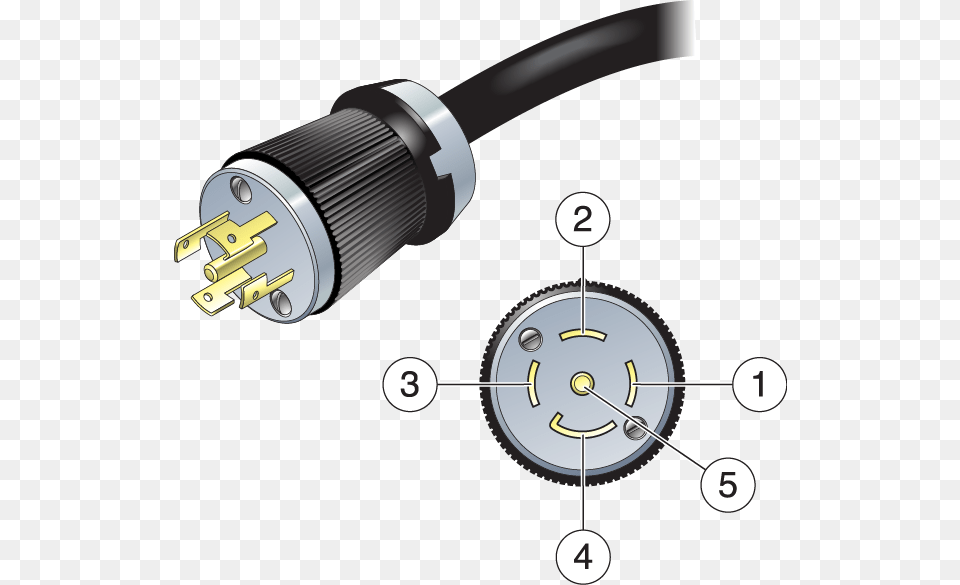 Figure Showing Pin Numbering Of The Nema L21 30 Pdu Clavija De 4 Patas, Adapter, Electronics, Plug, Gas Pump Free Transparent Png