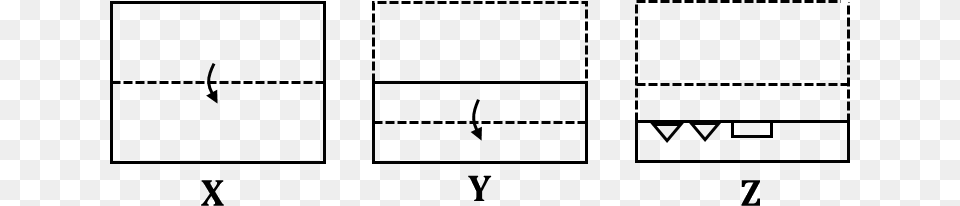 Figure Shows X Y Amp Z A Sequence Of Folding Of A Piece Line Art, Number, Symbol, Text Free Png Download
