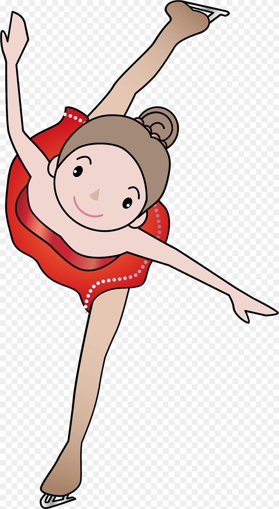 Figure Skater On One Leg Clipart, Dancing, Leisure Activities, Person, Ballerina Free Png