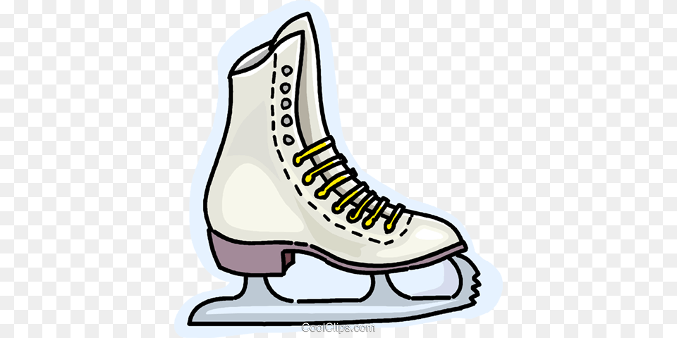 Figure Skates Royalty Free Vector Clip Art Illustration, Clothing, Footwear, Shoe, Smoke Pipe Png