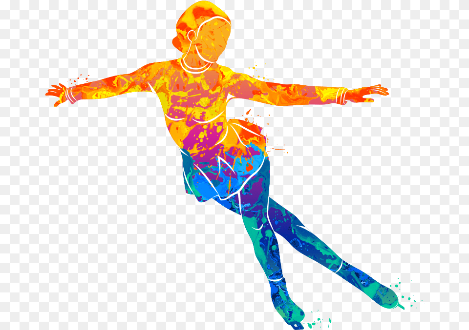 Figure Skating Figure Skating Watercolor Clipart Full Figure Skating, Dancing, Leisure Activities, Person, Head Png