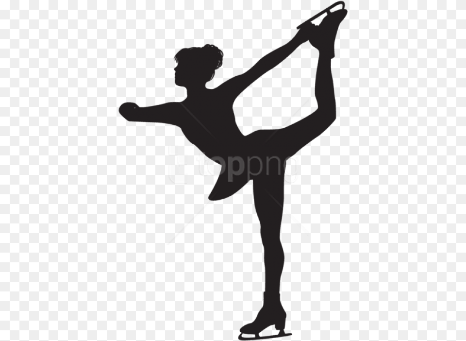 Figure Skating Woman Silhouette Clip Art Figure Skater, Person, Dancing, Leisure Activities Png Image