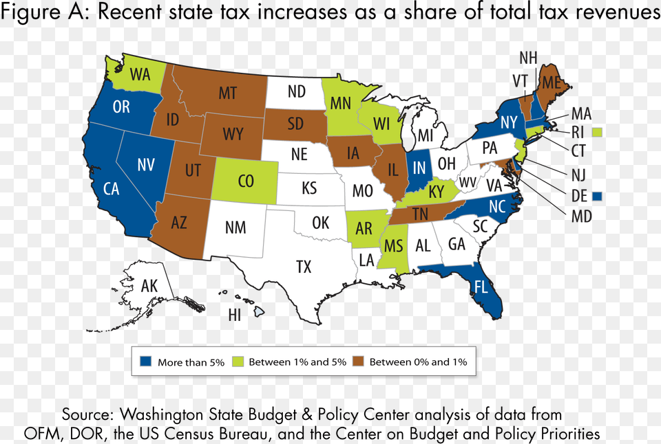 Figurea State Tax Increases Map Washington State Tax, Chart, Plot, Person, Text Png